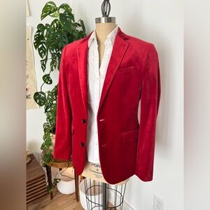 Elegant Red Men's Blazer
